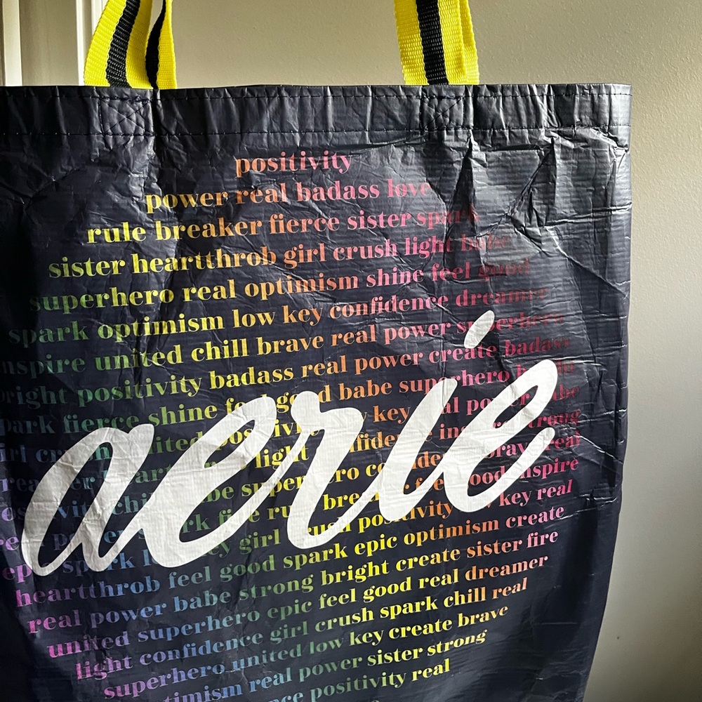Aerie Multicolor Text Shoulder Bag